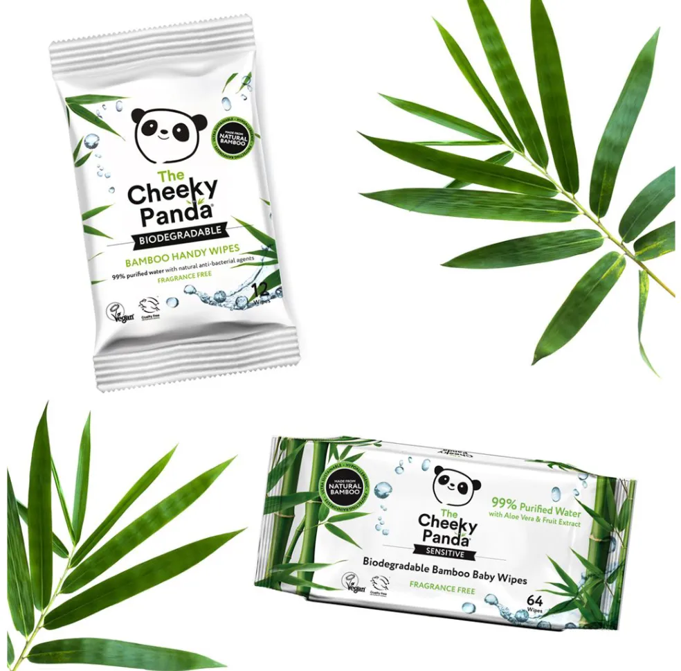 Cheeky Panda  Biodegradable Bamboo Handy Wipes 12 Pack