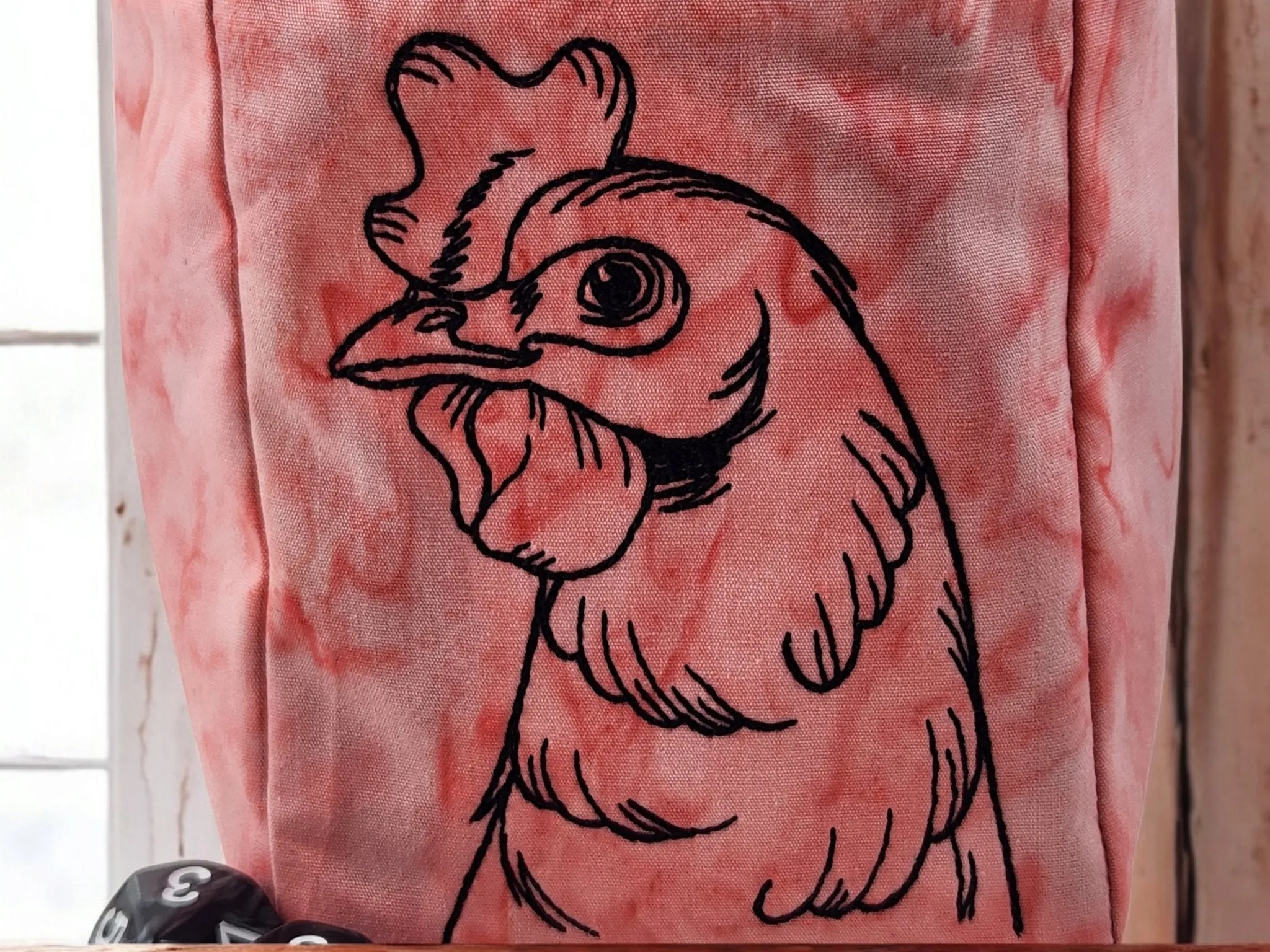 Chicken dice bag, TTRPG