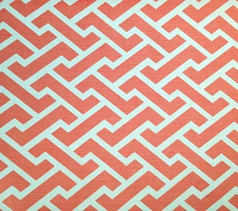 China Seas Fabric: Aga Reverse - Custom Shrimp on Tinted Belgian Linen / Cotton