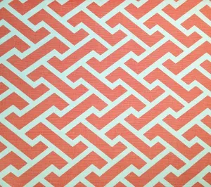 China Seas Fabric: Aga Reverse - Custom Shrimp on Tinted Belgian Linen / Cotton
