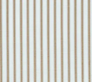 China Seas Fabric: Chapelle Stripe - Custom Camel on Tinted Belgian Linen / Cotton