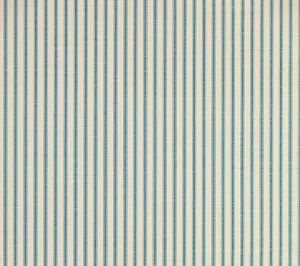 China Seas Fabric: Chapelle Stripe - Custom Teal on Tinted Belgian Linen / Cotton