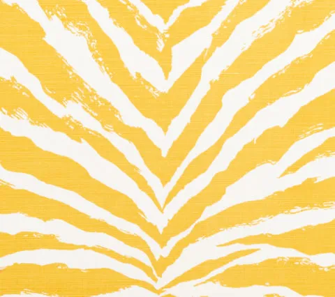 China Seas Fabric: Nairobi - Custom Inca Gold on White Belgian Linen / Cotton