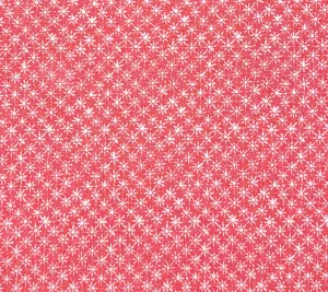 China Seas Fabric: New Balinese Star - Magenta on White Linen