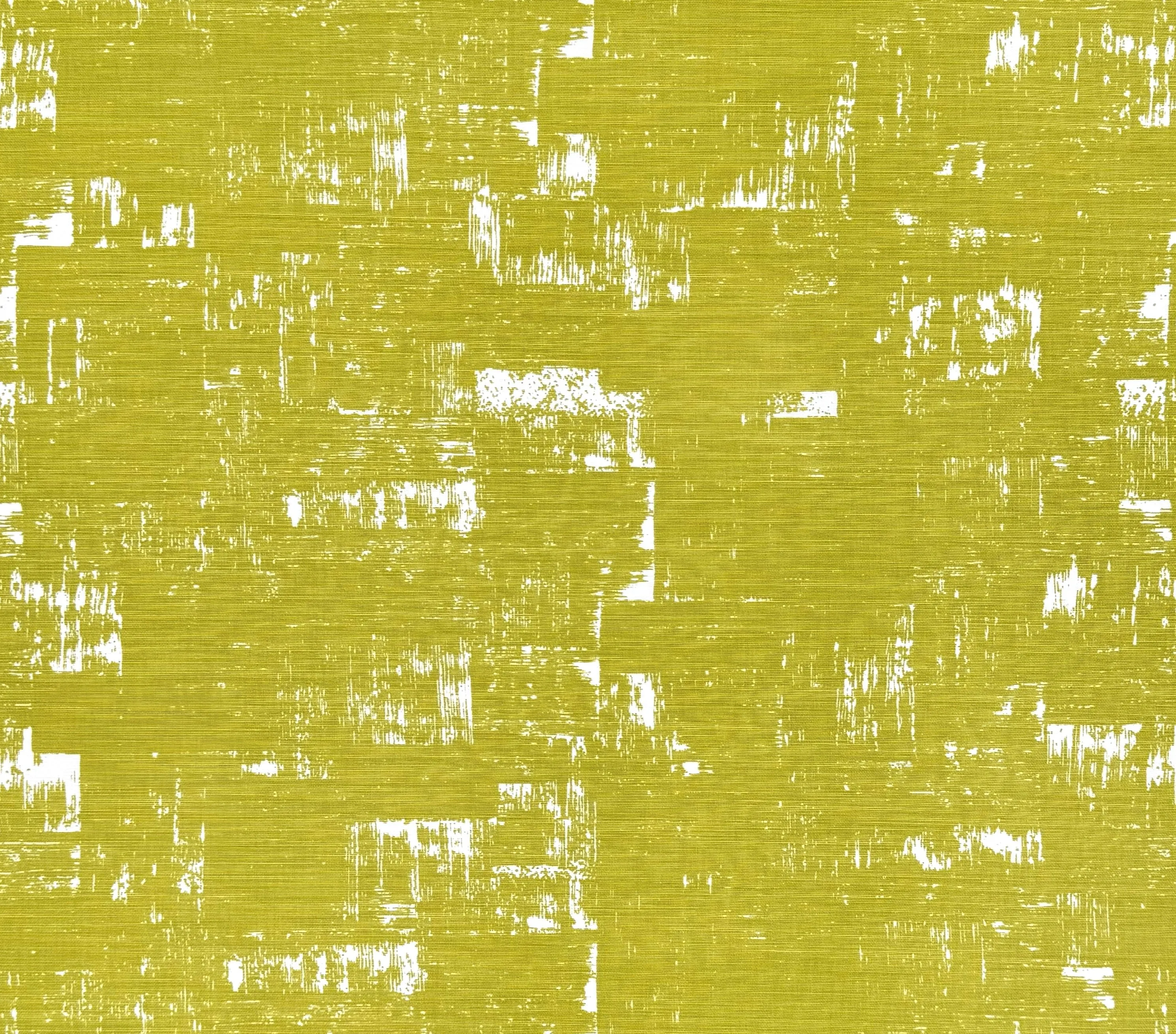 China Seas Fabric: New Shadows - Custom New Jungle Green on White Belgian Linen / Cotton