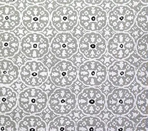 China Seas Fabric: Nitik II - Custom Agate / Slate on Tinted Belgian Linen / Cotton