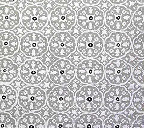 China Seas Fabric: Nitik II - Custom Agate / Slate on Tinted Belgian Linen / Cotton