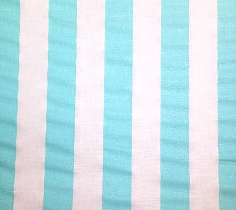 China Seas Fabric: Sand Bar Stripe - Custom Aqua on White Belgian Linen/Cotton