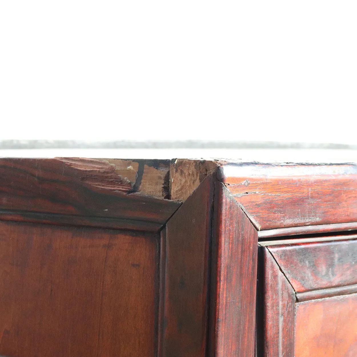 Chinese Qing Rosewood and Burled Hardwood Cabinet