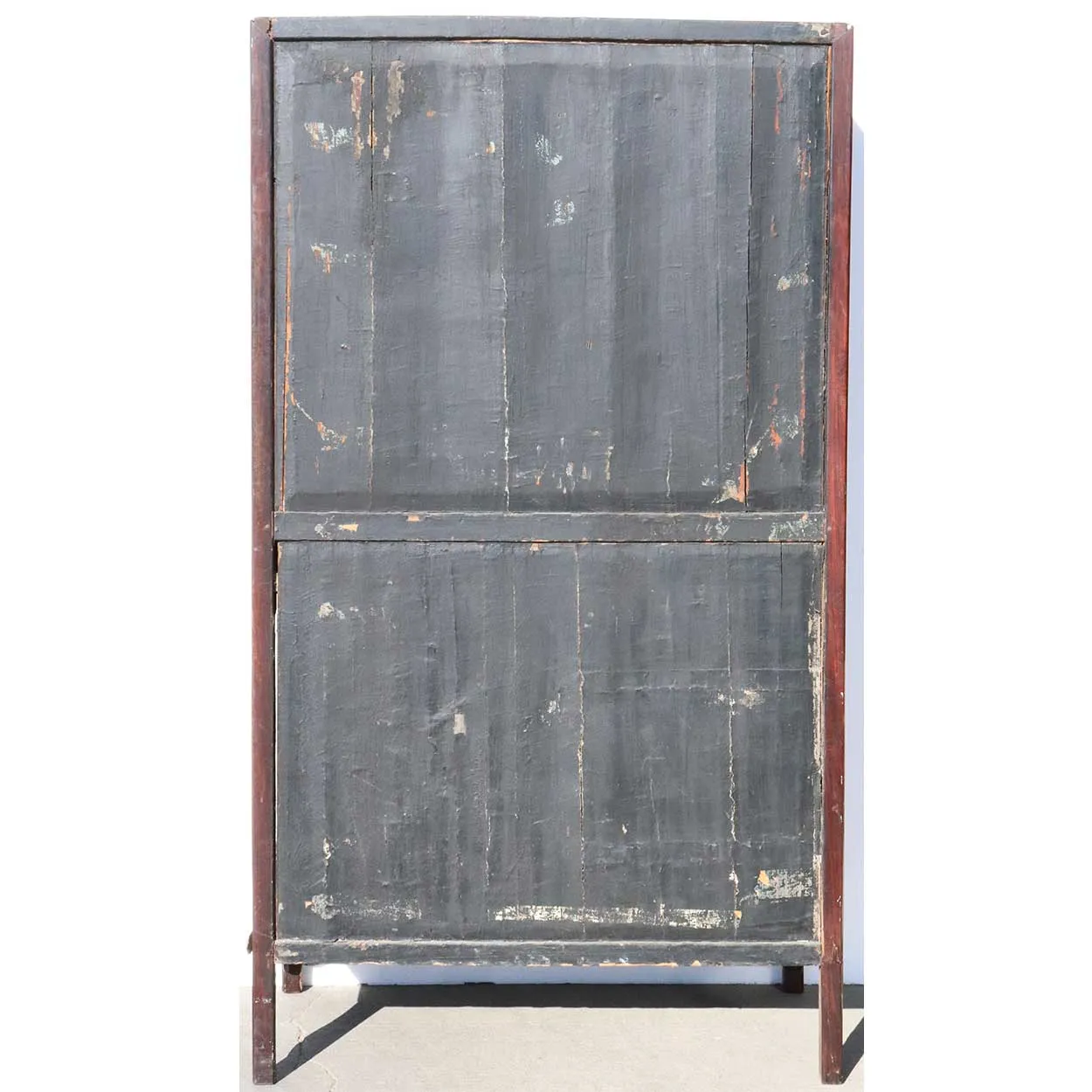 Chinese Qing Rosewood and Burled Hardwood Cabinet
