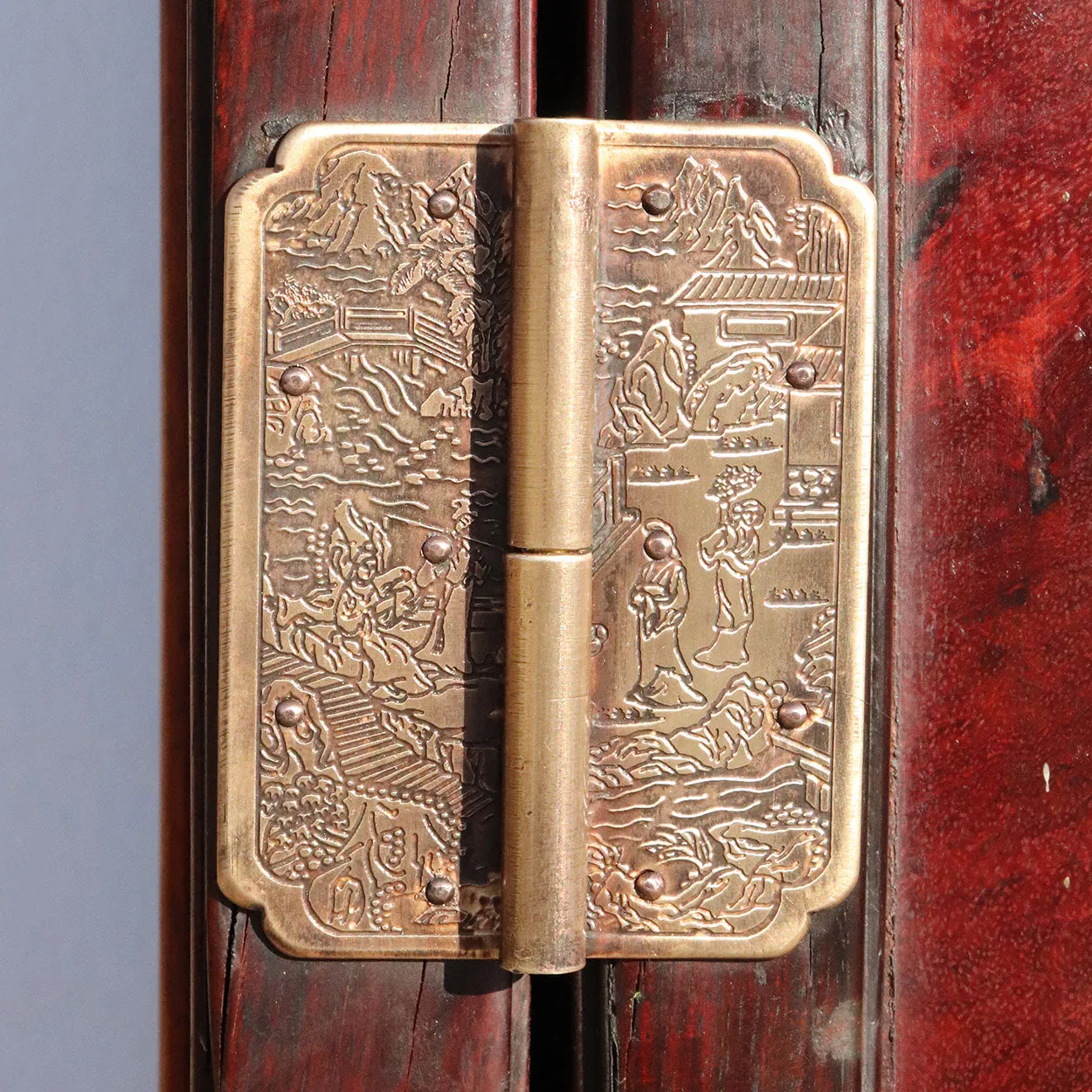 Chinese Qing Rosewood and Burled Hardwood Cabinet