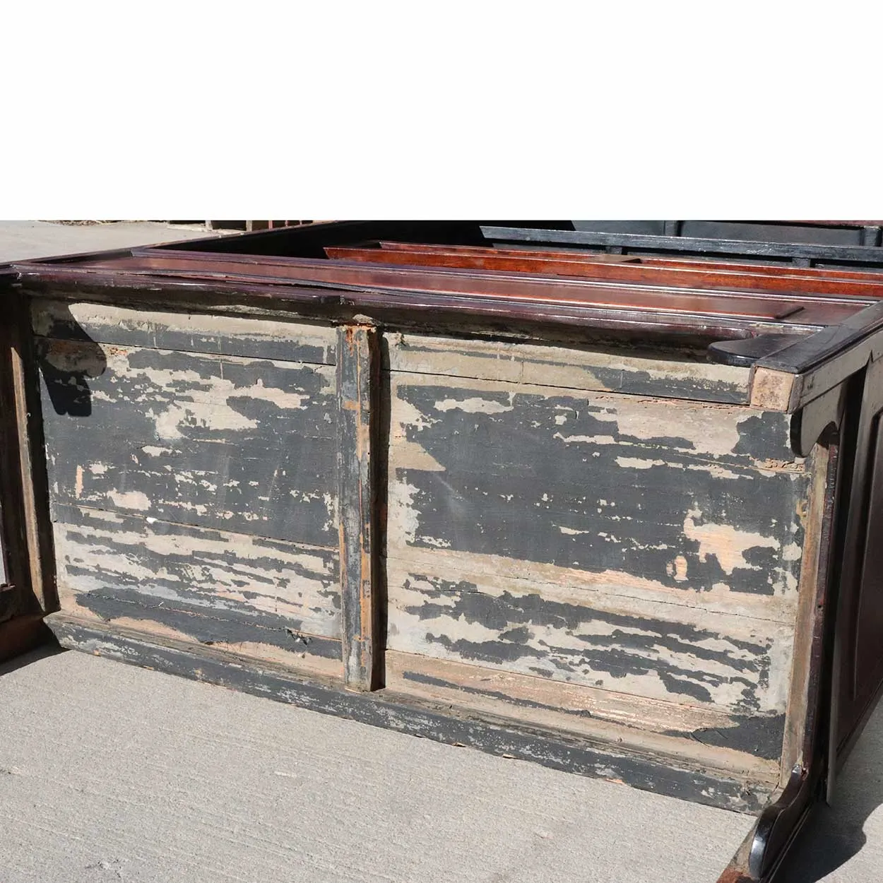 Chinese Qing Rosewood and Burled Hardwood Cabinet