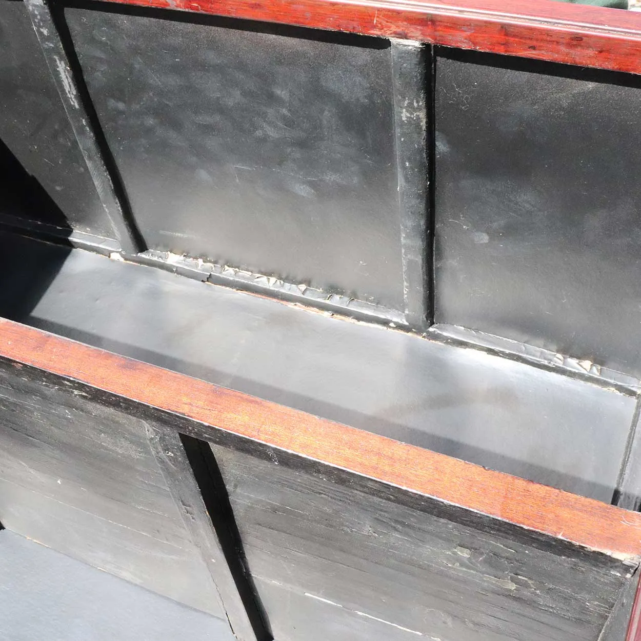 Chinese Qing Rosewood and Burled Hardwood Cabinet