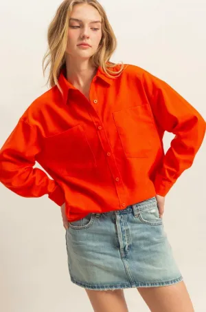 Chloe Sand Washed Shirt- Three Colors