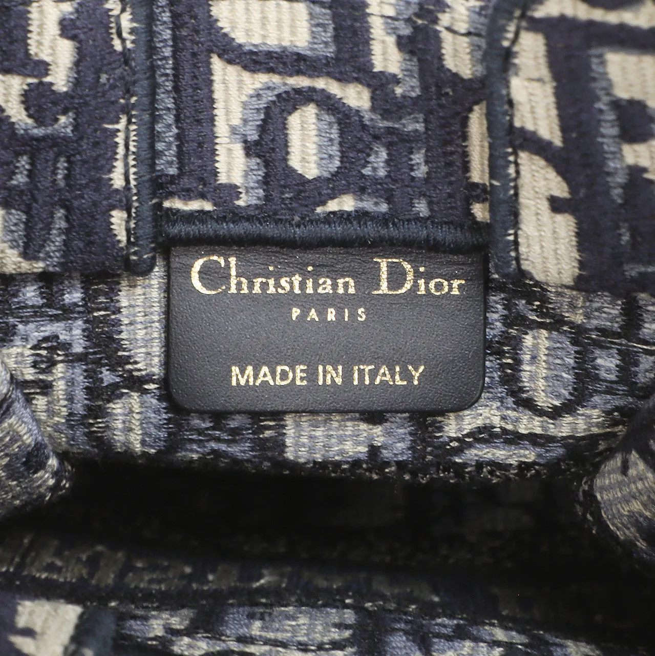 Christian Dior Blue Oblique Mini Book Tote Phone Bag