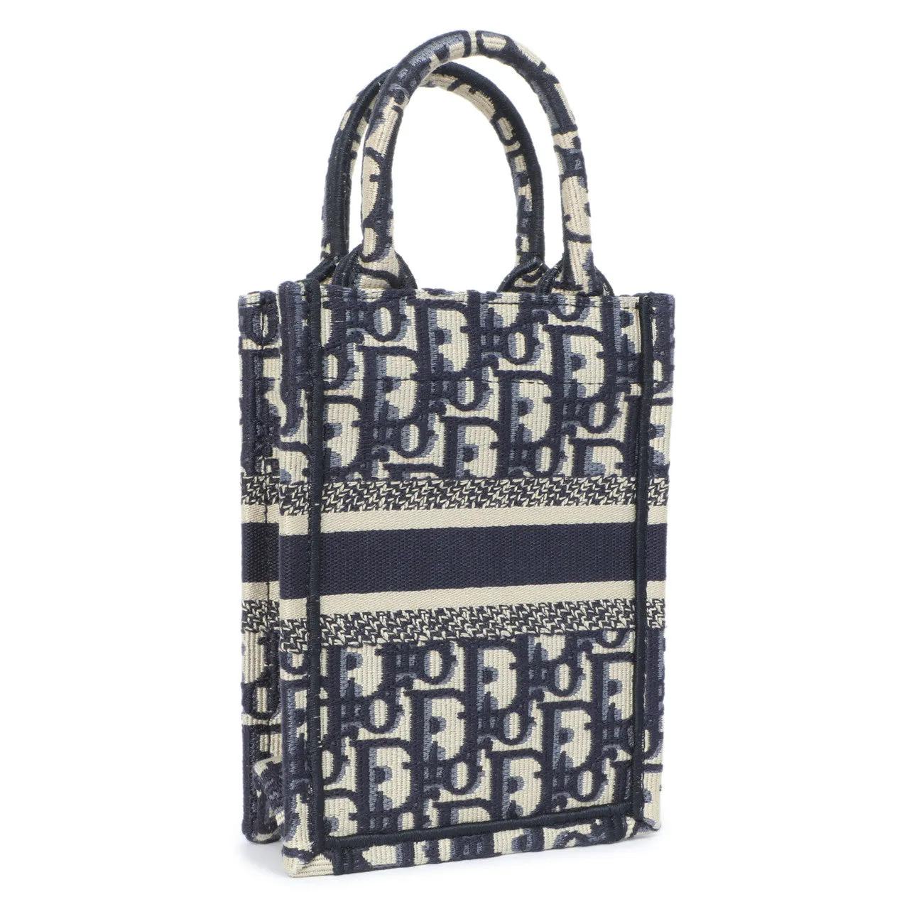 Christian Dior Blue Oblique Mini Book Tote Phone Bag