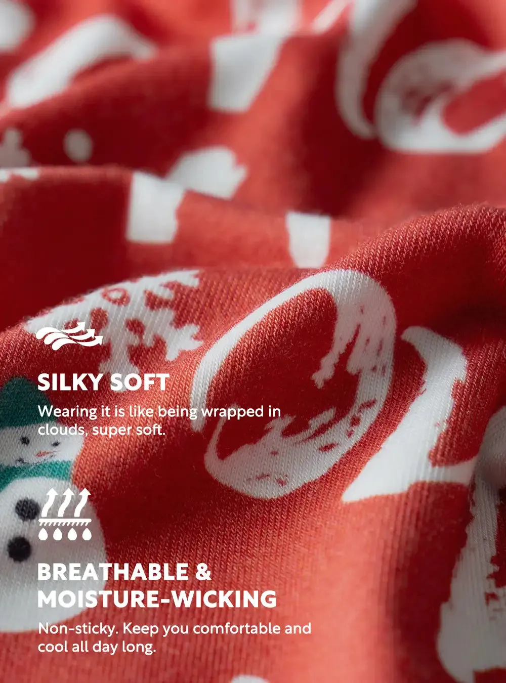 Christmas Printed Bamboo Rayon Boxer Briefs 3 Pack