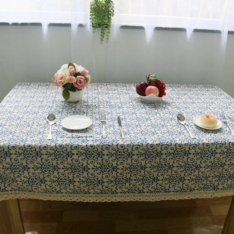 Classic cotton linen tablecloth