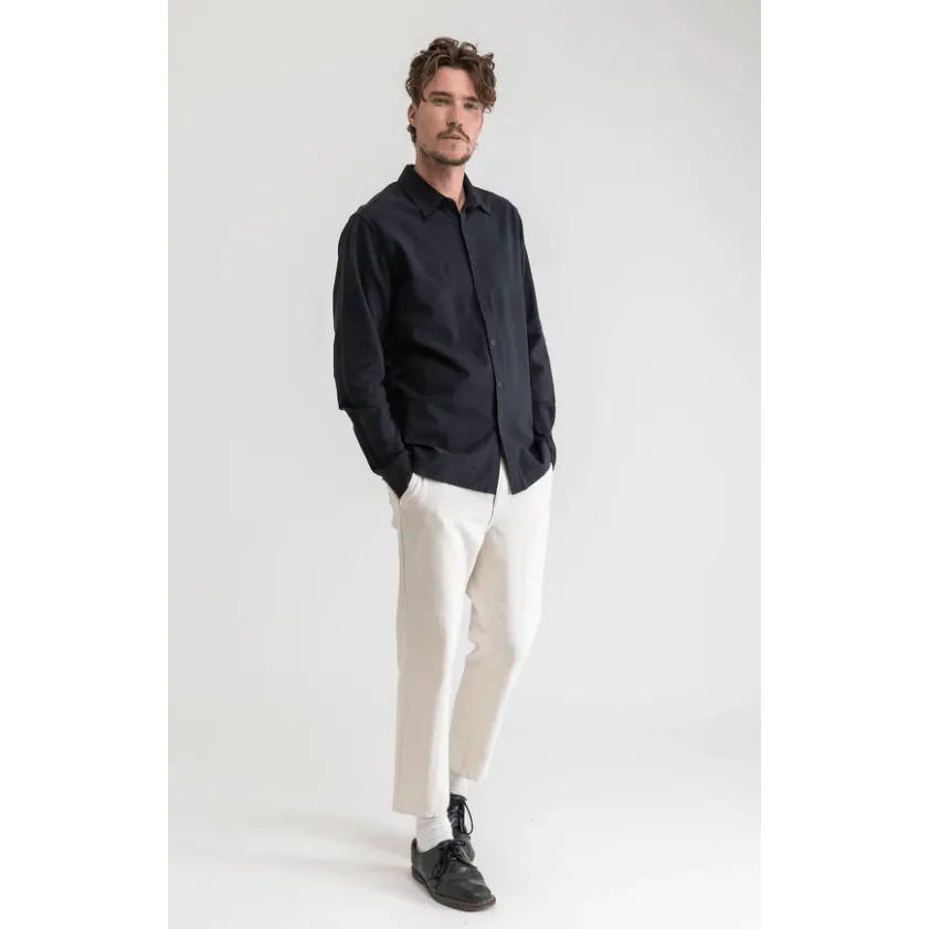 Classic Linen LS Shirt - Black
