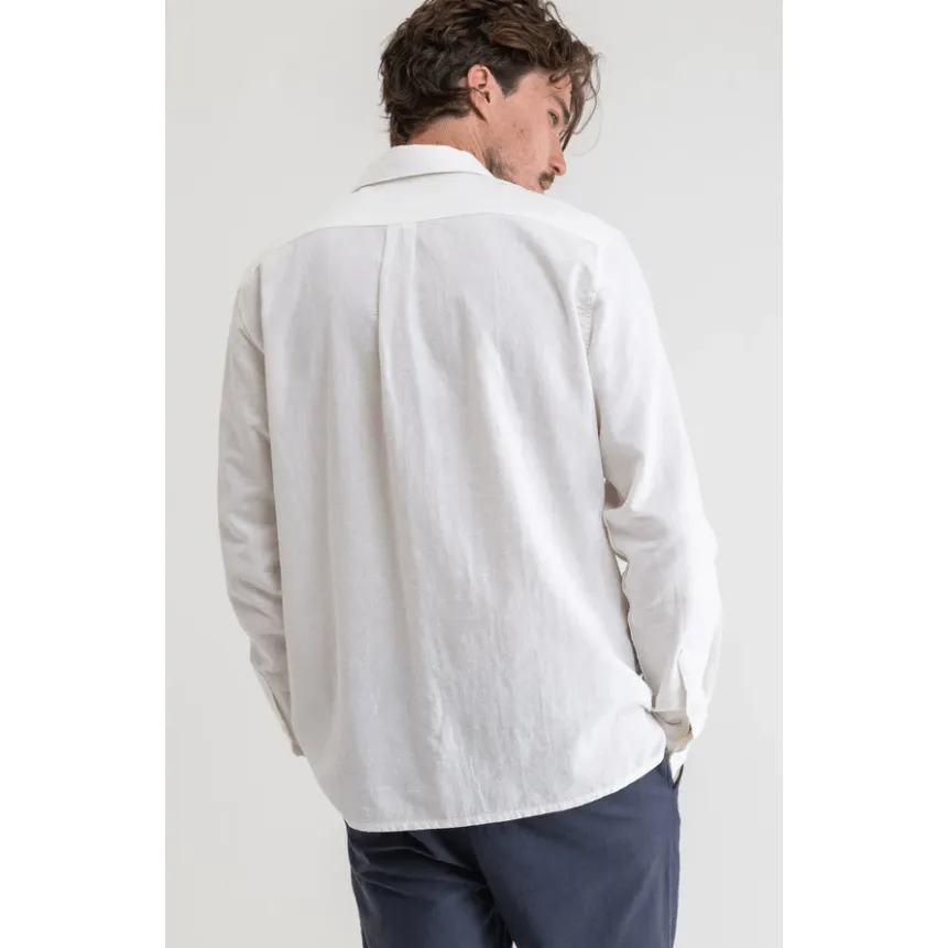 Classic Linen LS Shirt - White