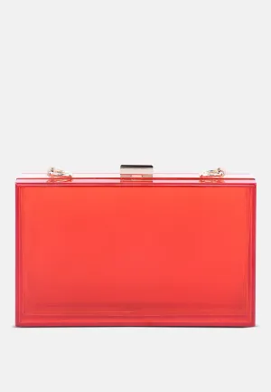 Clear Rectangle Clutch Bag