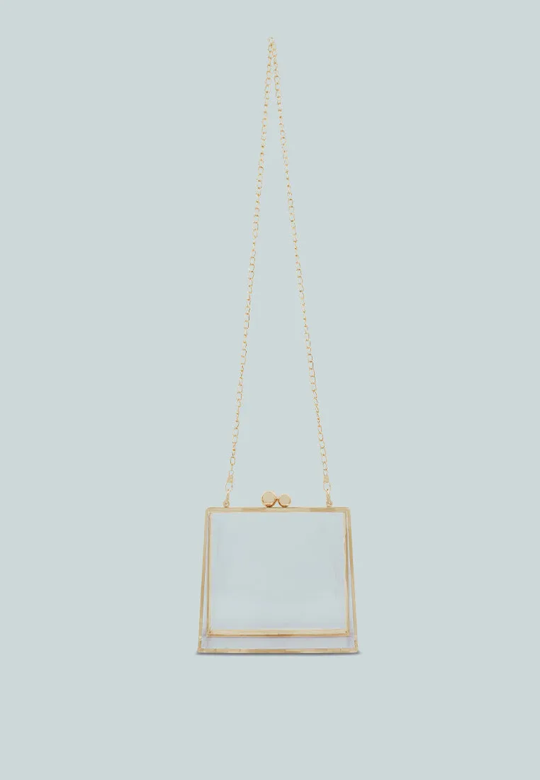 Clear Triangle Clutch Bag