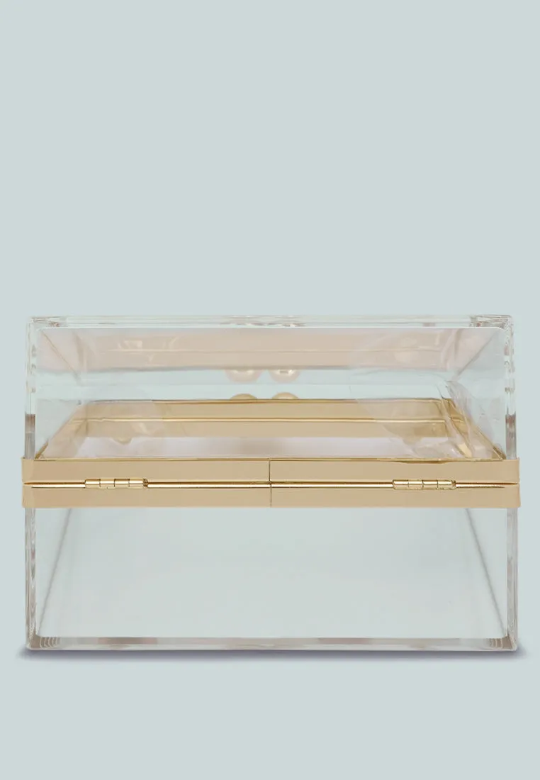 Clear Triangle Clutch Bag