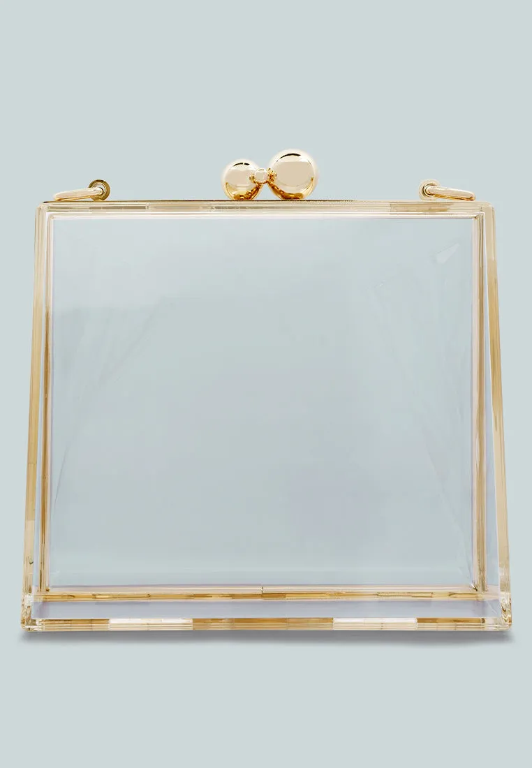 Clear Triangle Clutch Bag