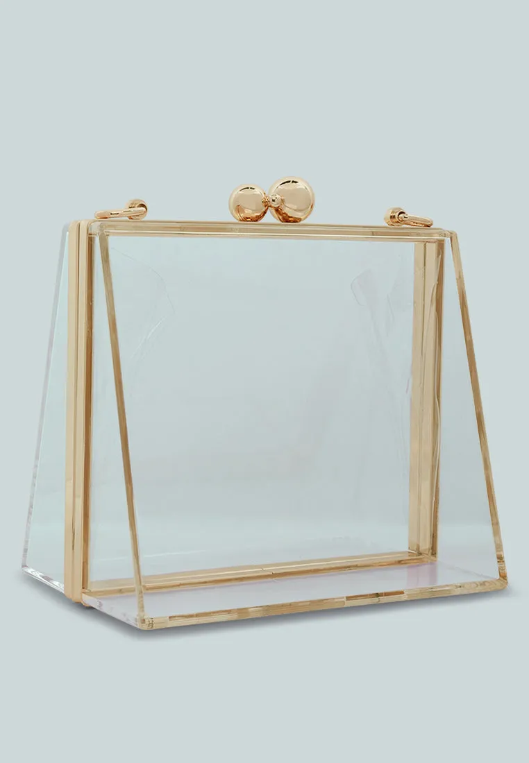 Clear Triangle Clutch Bag