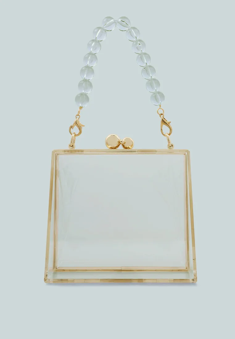 Clear Triangle Clutch Bag
