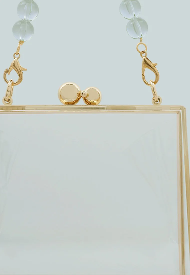 Clear Triangle Clutch Bag