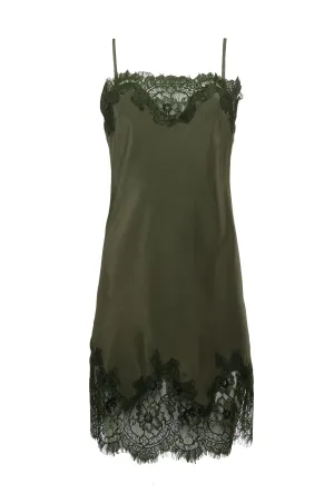 Coco Lace Silk Tunic Olive