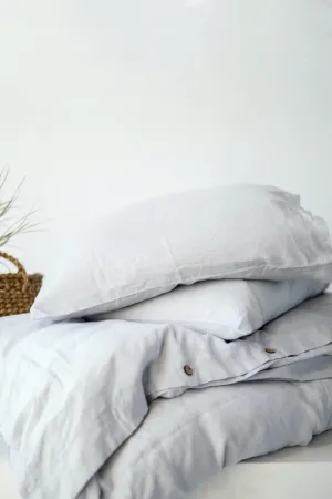 Coconut Buttons Duvet Cover and Pillowcases Set - White