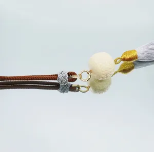 Cord Necklace with Detachable Auspicious Cloud Tassel Pendant