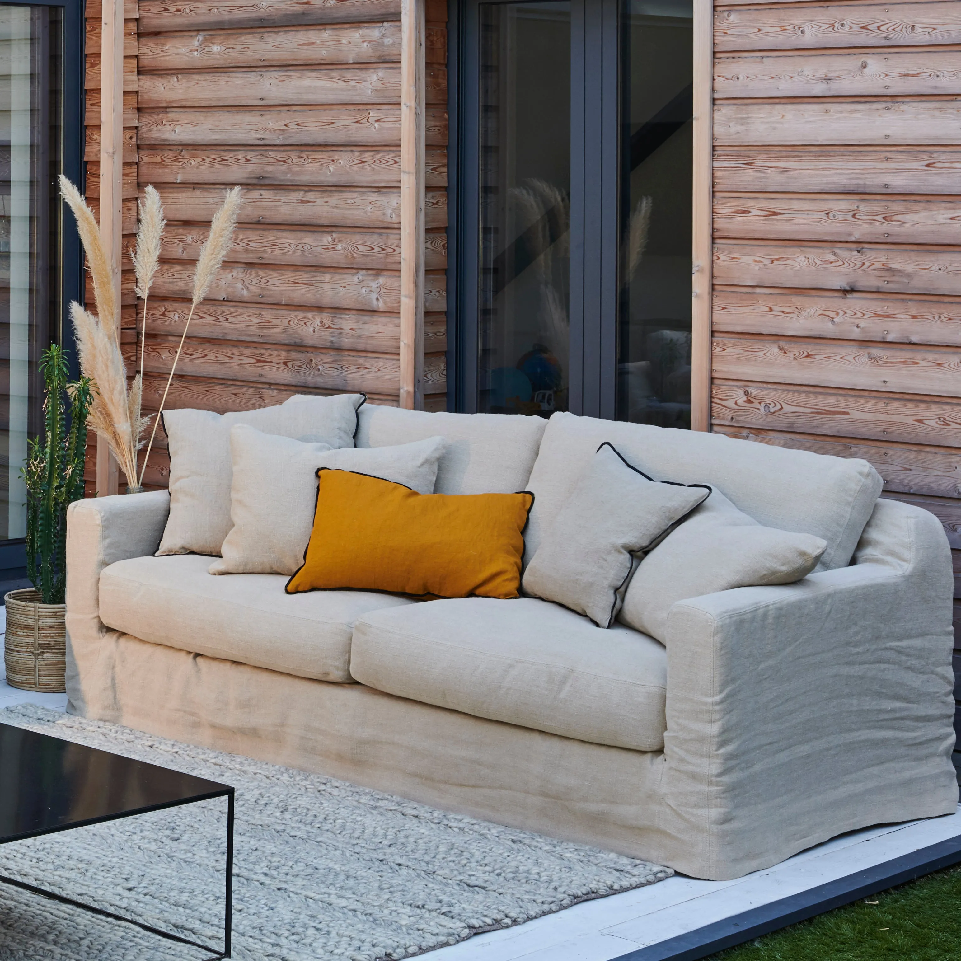 Cote d'Azur French Linen Sofa