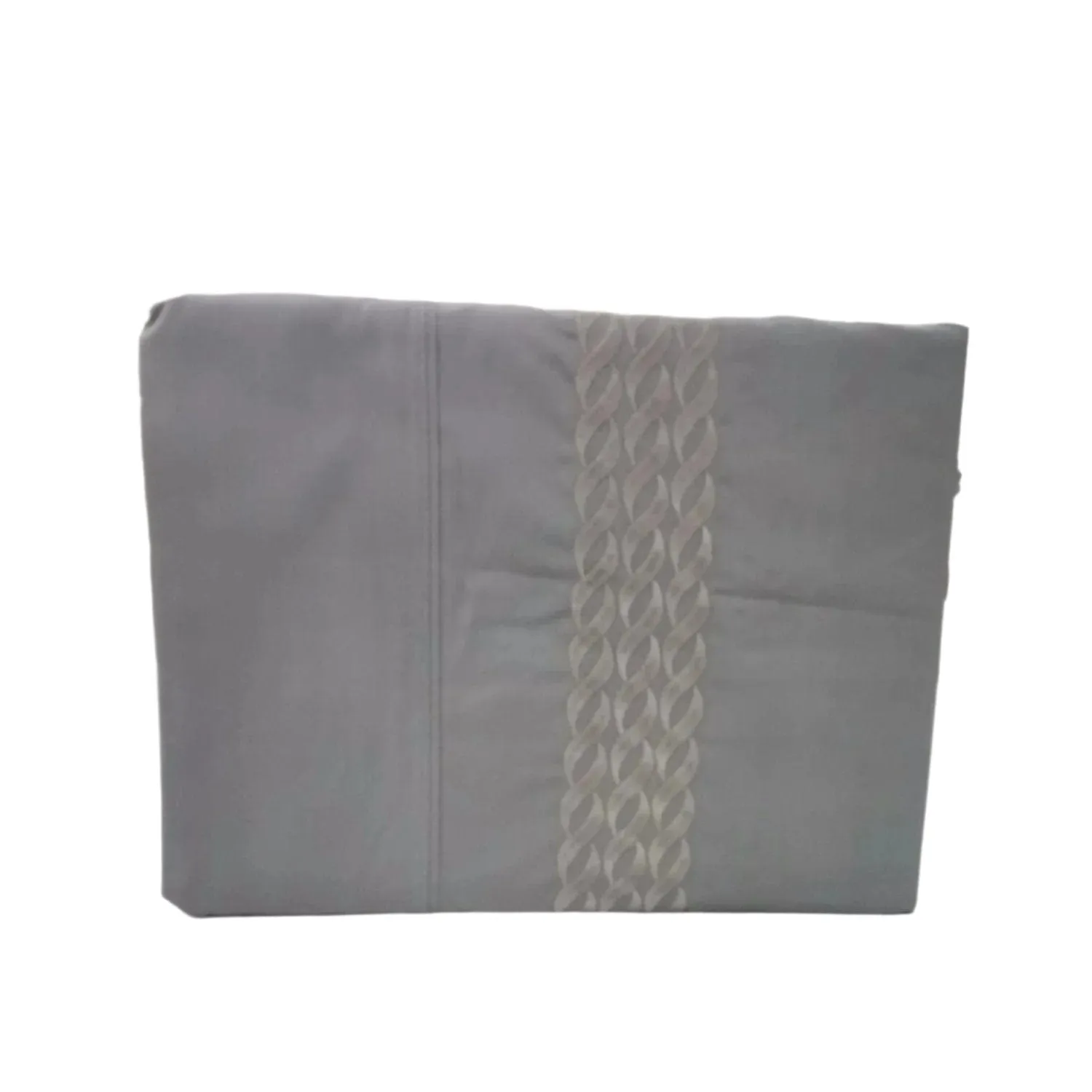 Cotton Craft Luxury Collection Embroidered Bed Sheet T-200 Percale 3 Piece Grey