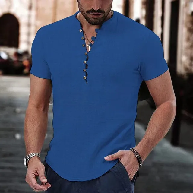 Cotton Linen Shirt Men Casual Clothes