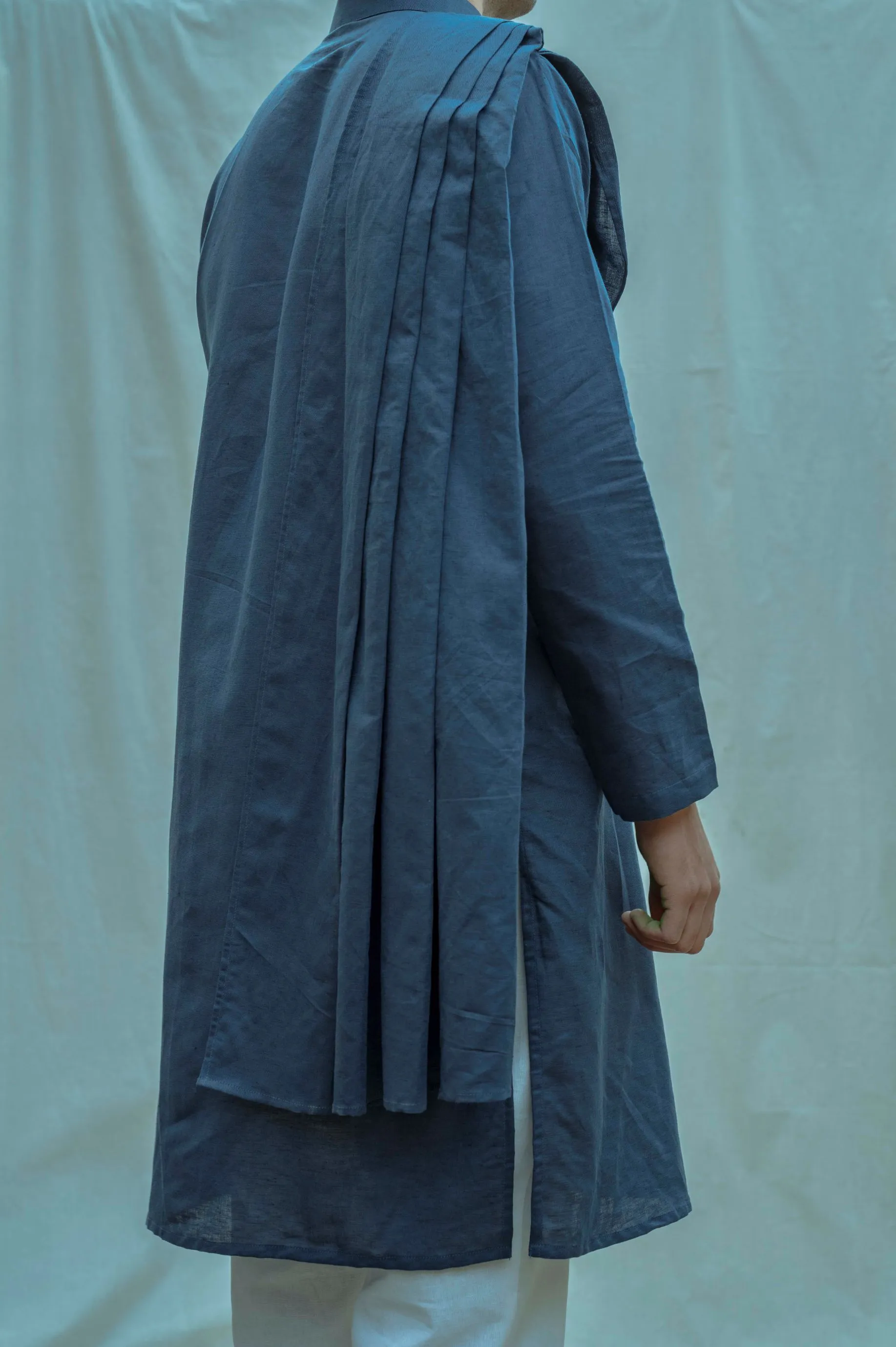 Cotton X Linen Back Pleated Kurta