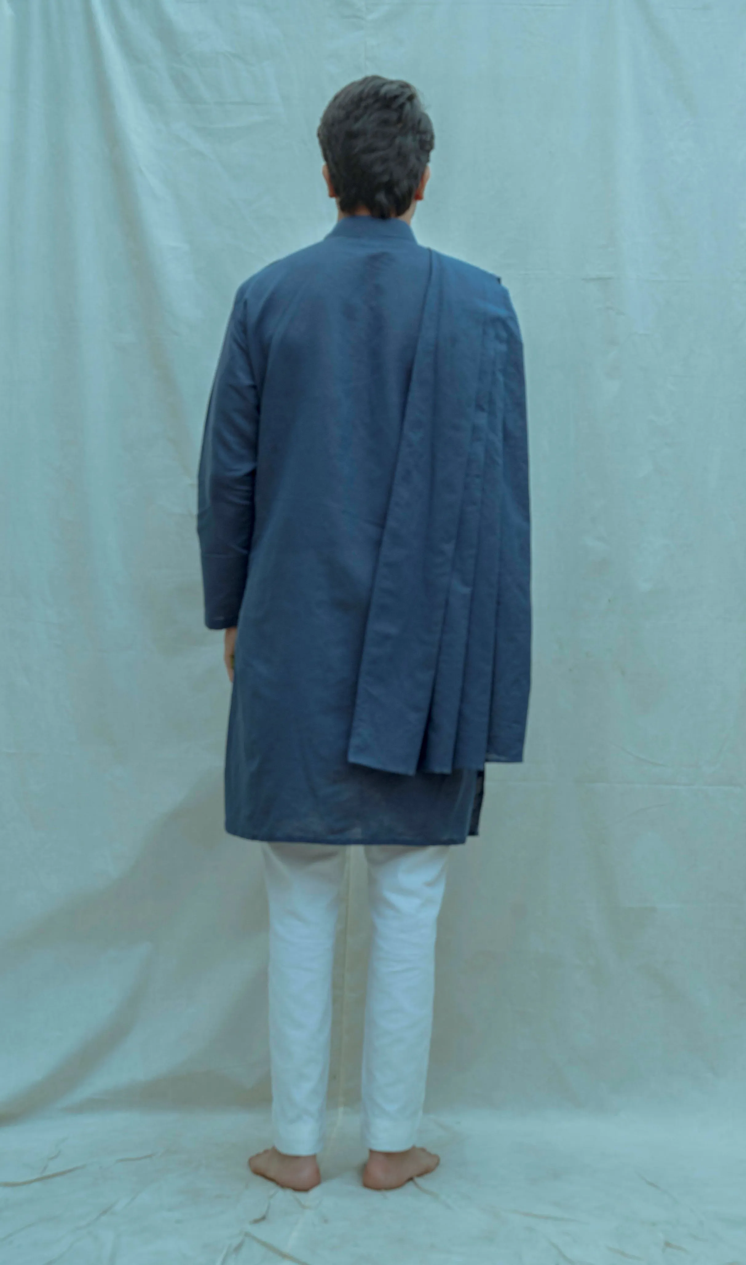 Cotton X Linen Back Pleated Kurta