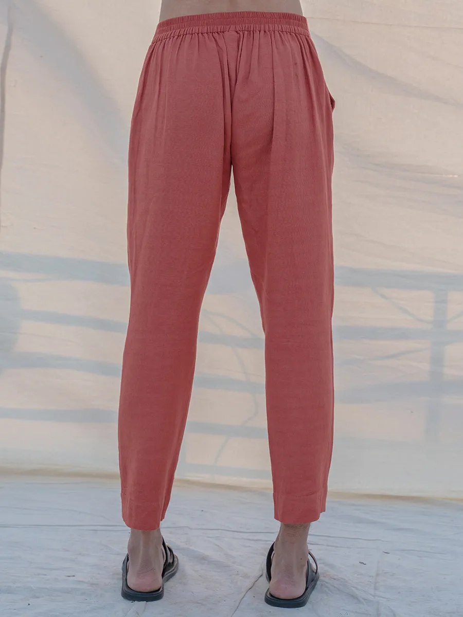 Cotton X Linen Coral & Mean Trouser