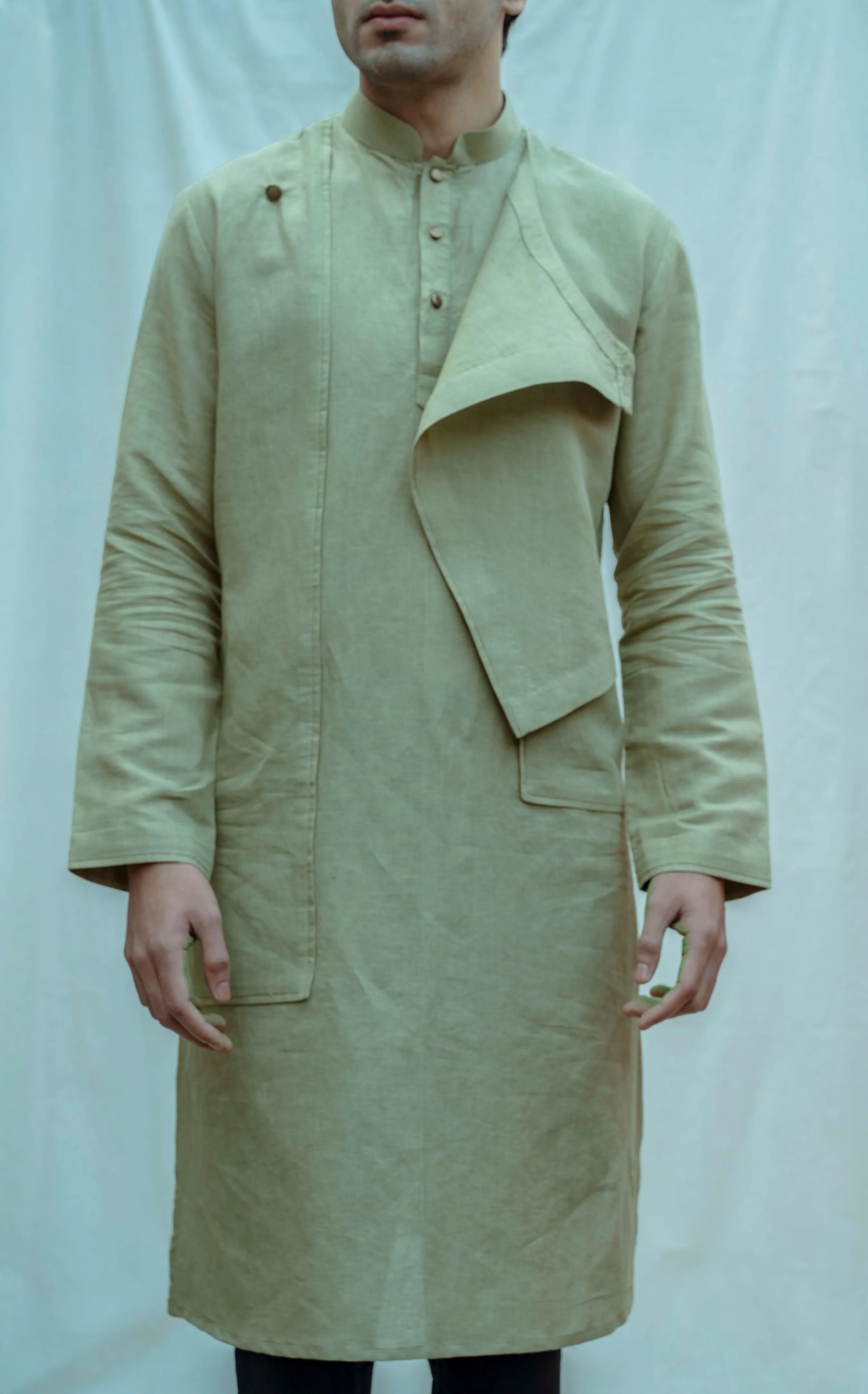 Cotton X Linen Overlap Kurta