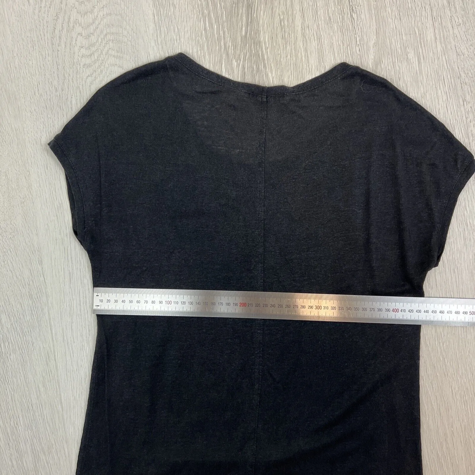 Country Road Womens Black Linen Pocket T-Shirt Size 2XS