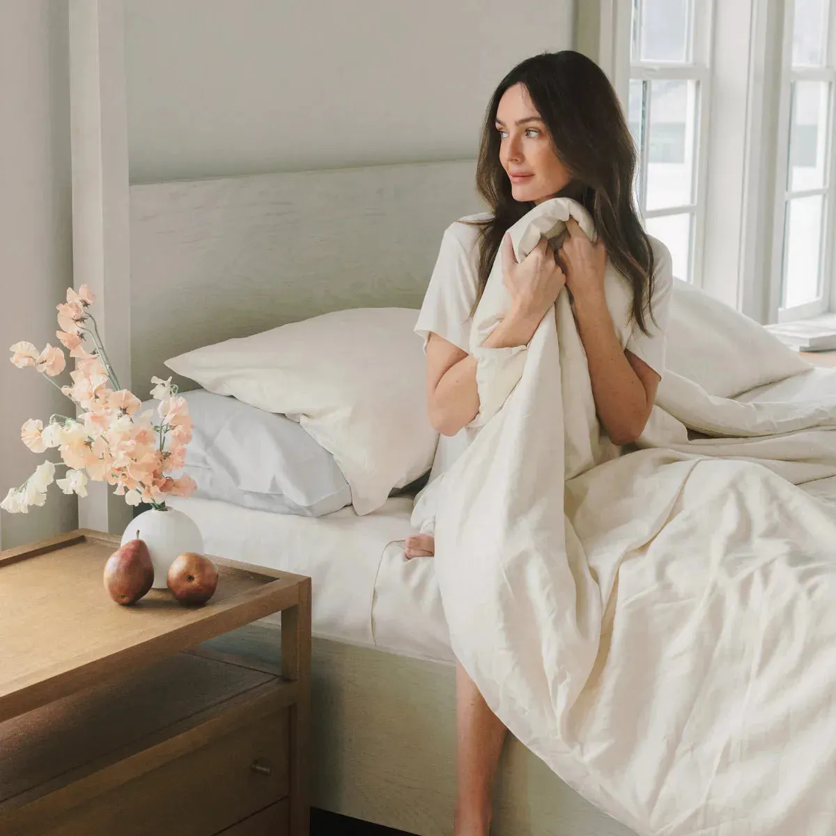 Cozy Earth Linen Bamboo Duvet Cover Available In Queen and King Sizes