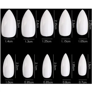 Cre8tion Nail Tips - #07 Short Almond - Natural / Divider Box of 500 Pieces