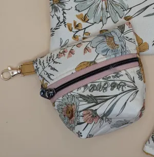 Cream Floral Mini Pouch