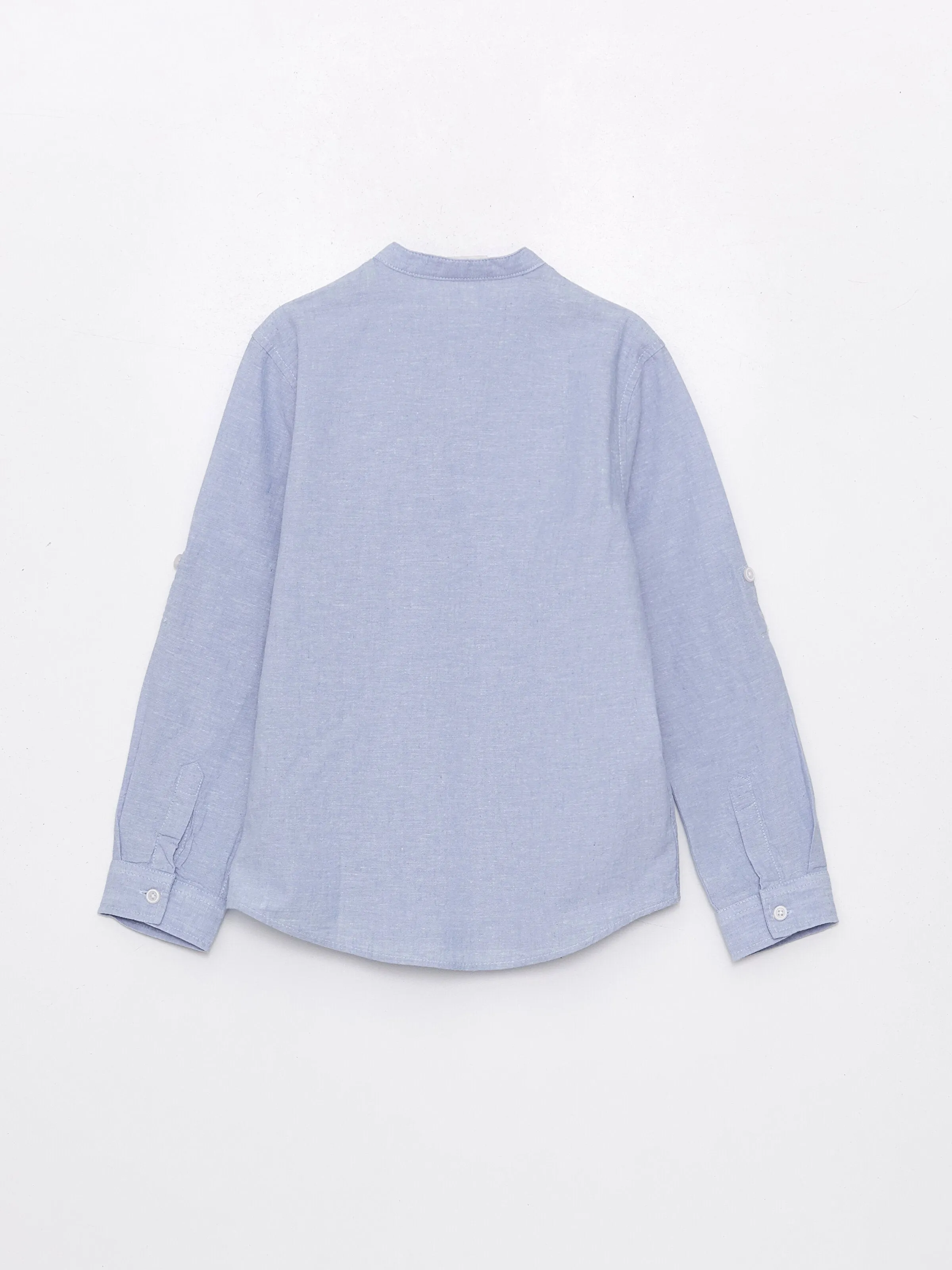 Crew Neck Linen Blend Boys Shirt