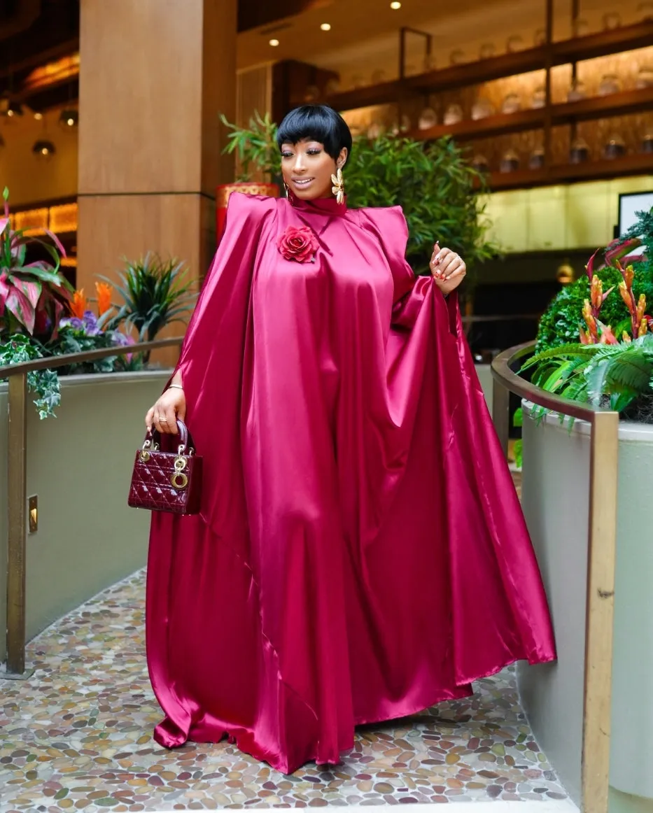 Crimson Rose Elegance- Kaftan Maxi Dress (New! 4 colors!)