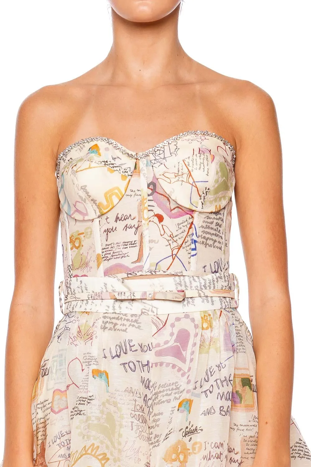 Crush Paneled Bodice Corset Top