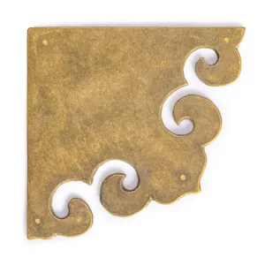 Curled Box Corner Plate 3.3" - Set of 2