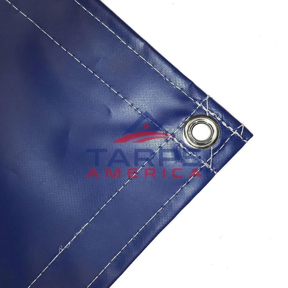 Custom 18 oz Heavy Duty Blue Coated Vinyl Tarp